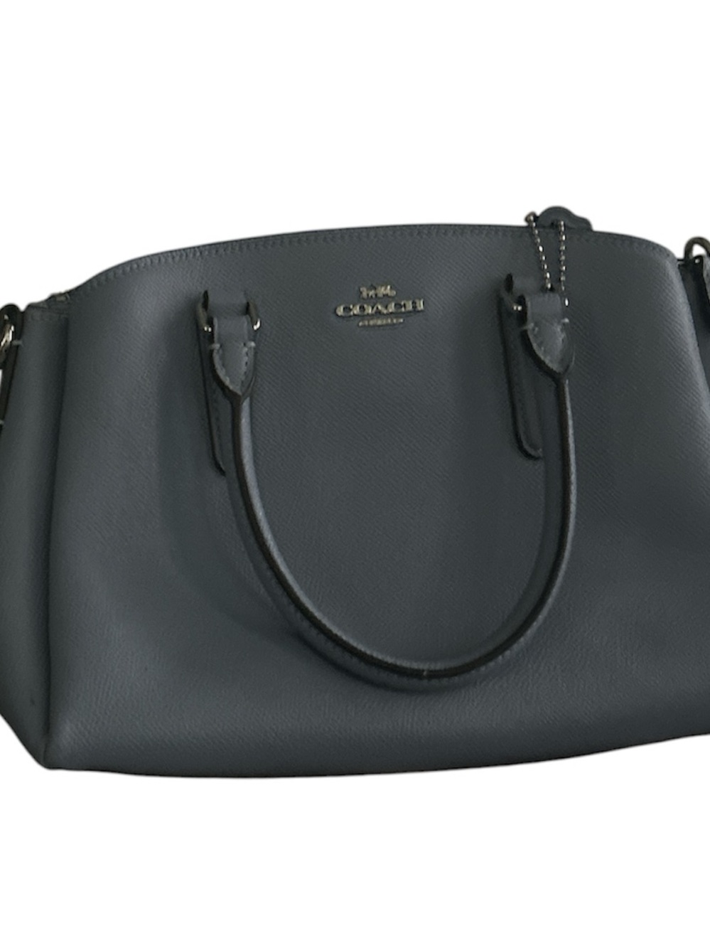 Coach Gray Leather Satchel with Top Handles